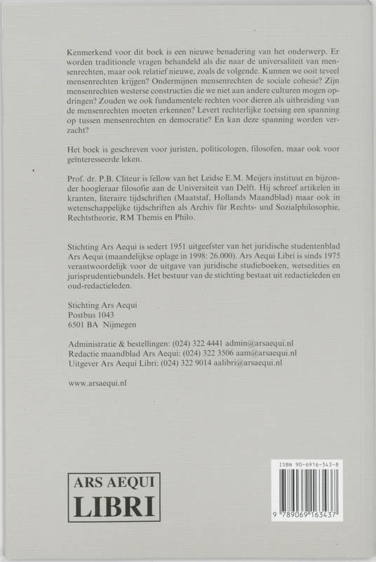 Achterkant van De filosofie van mensenrechten