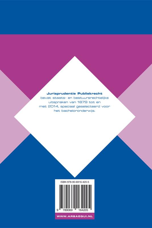 Achterkant van Jurisprudentie Publiekrecht 1879-2014