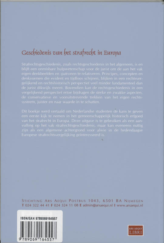 Achterkant van Geschiedenis van het strafrecht in Europa