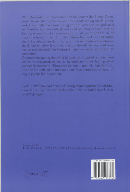 Achterkant van Ministeriele verantwoordelijkheid