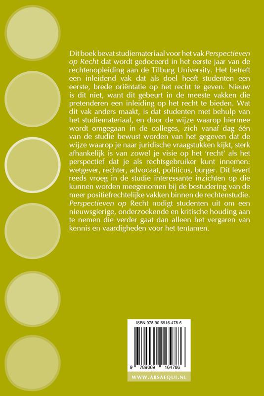 Achterkant van Perspectieven op recht