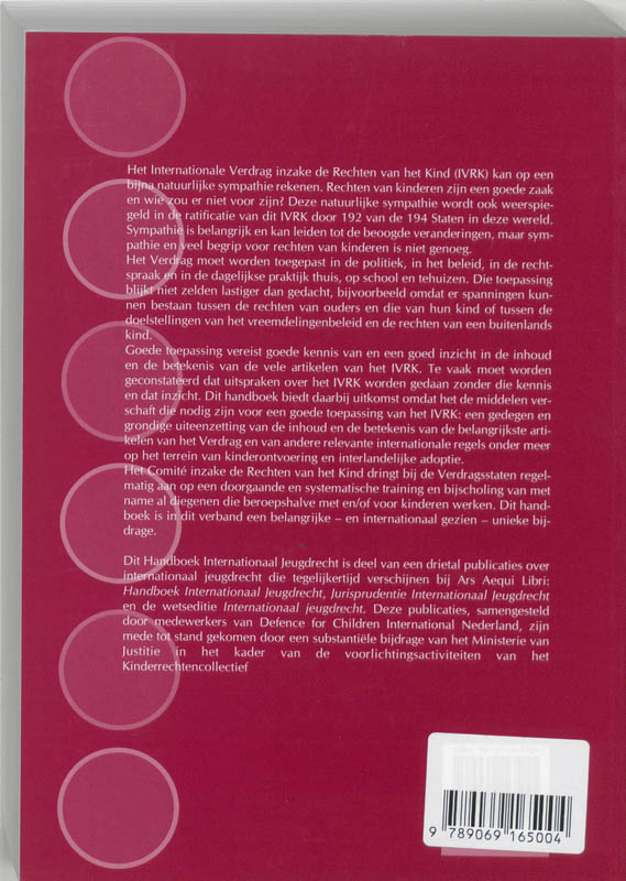 Achterkant van Handboek Internationaal Jeugdrecht