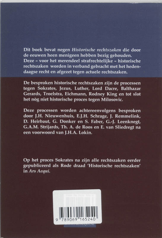 Achterkant van Historische rechtszaken