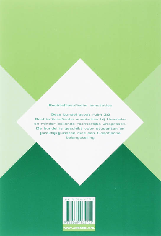 Achterkant van Rechtsfilosofische annotaties