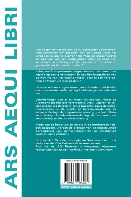 Achterkant van Gemeentelijke verordeningen