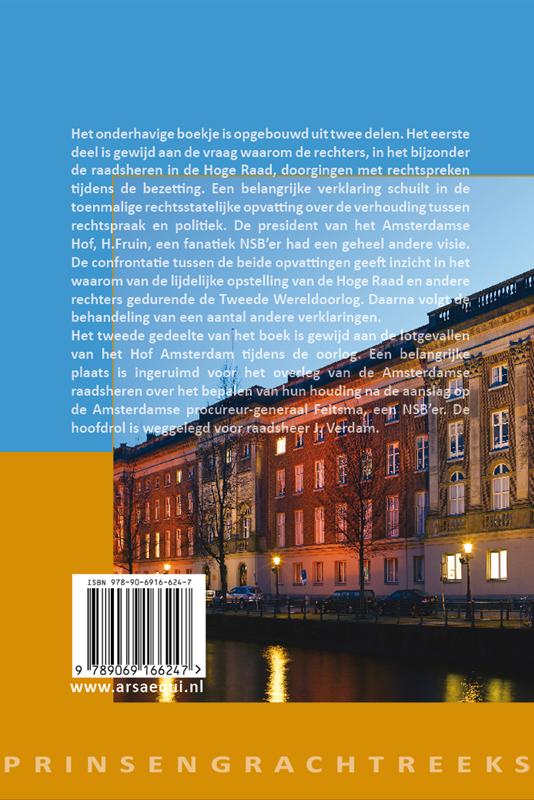 Achterkant van De lotgevallen en dilemma's van het hof Amsterdam tijdens de bezetting