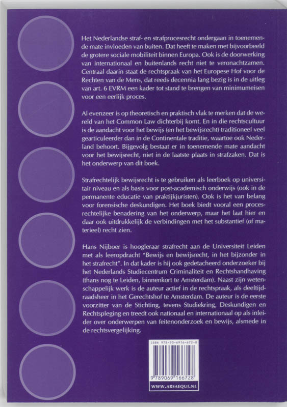 Achterkant van Strafrechtelijk bewijsrecht