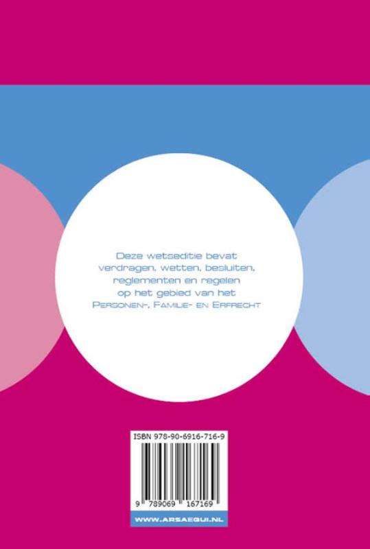 Achterkant van Personen-, familie- en erfrecht 2015/2016