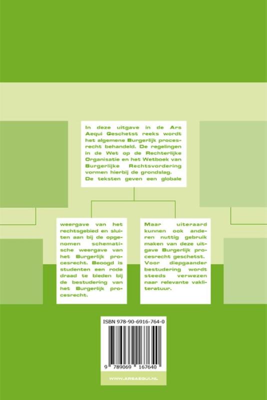 Achterkant van Burgerlijk procesrecht geschetst