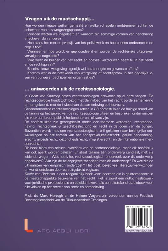 Achterkant van Recht van Onderop