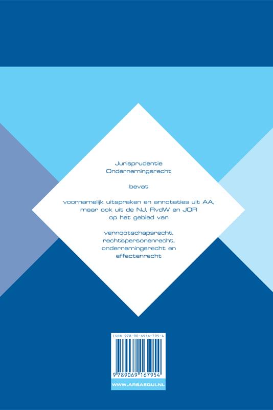 Achterkant van Jurisprudentie Ondernemingsrecht 1897-2010