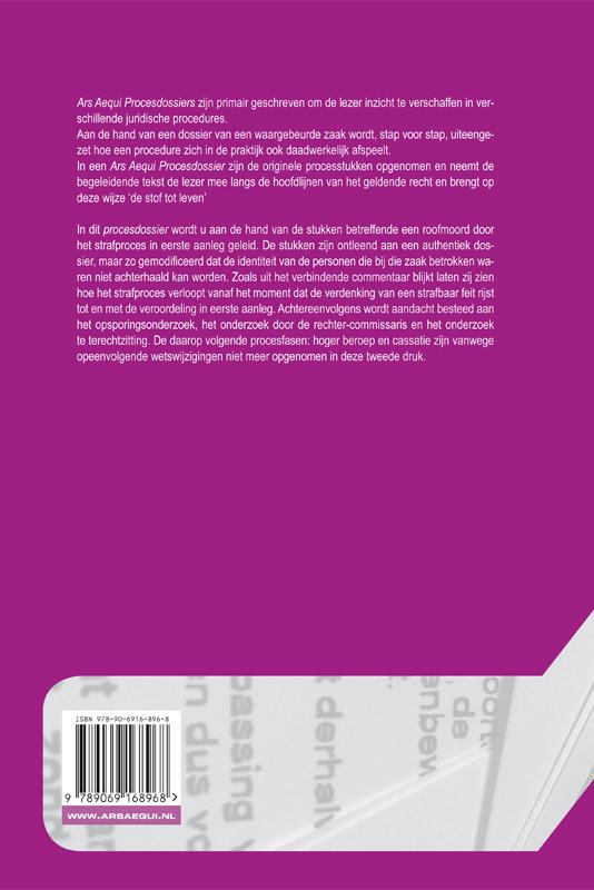 Achterkant van Strafprocesdossier