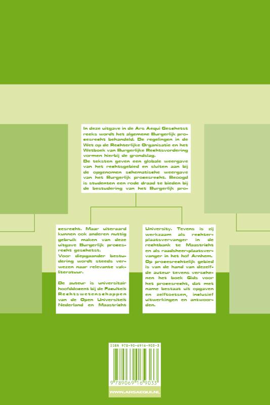 Achterkant van Burgerlijk procesrecht geschetst