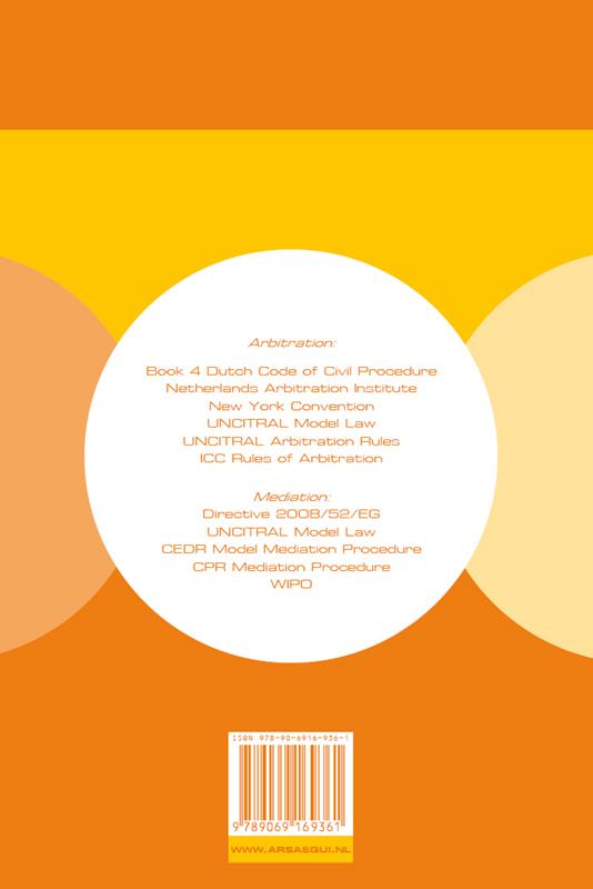 Achterkant van Arbitration & mediation 2011