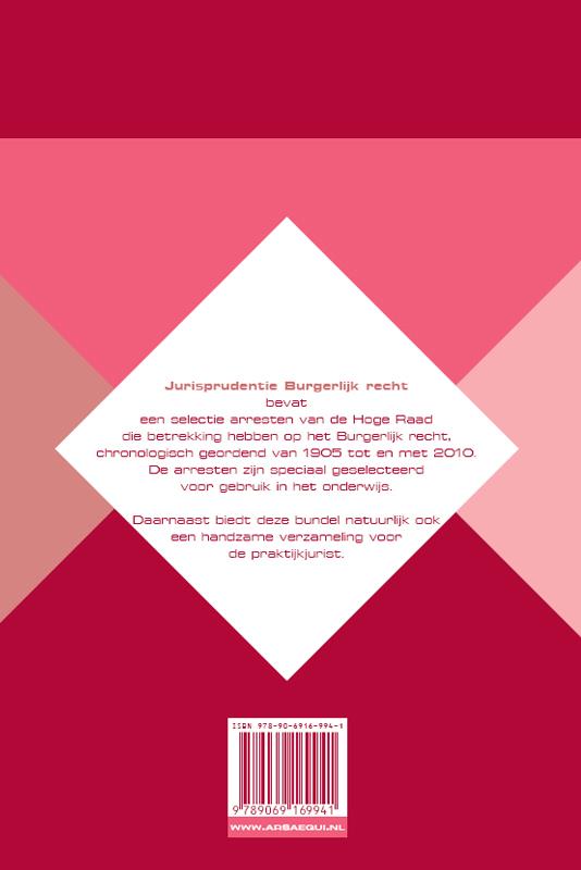 Achterkant van Jurisprudentie Burgerlijk recht 1905/2010