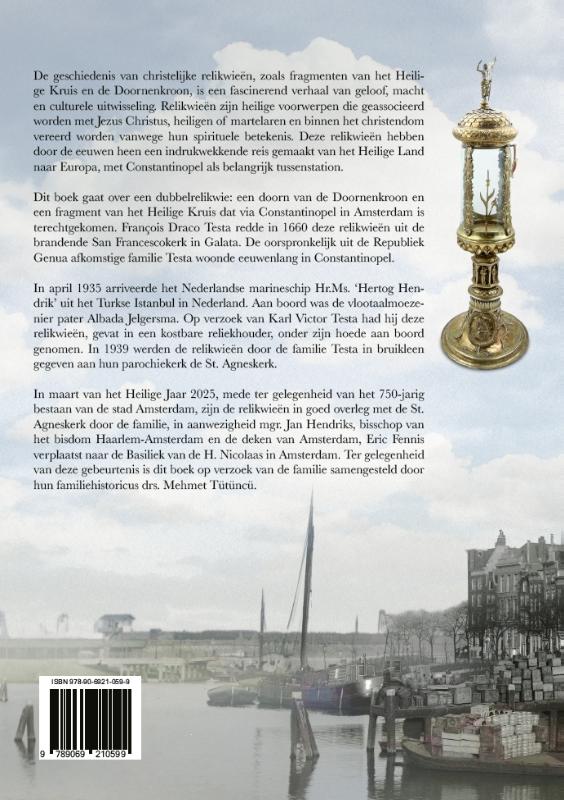 Achterkant van De testa Relikwieën