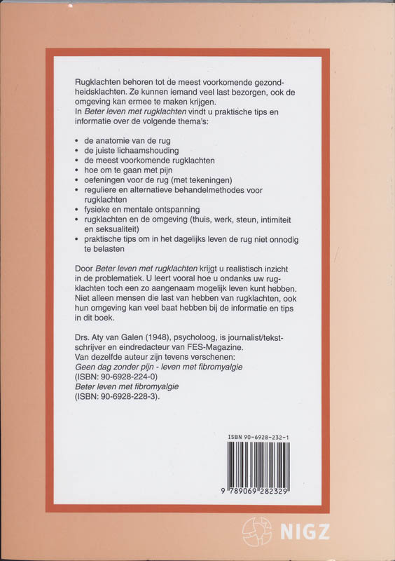 Achterkant van Beter leven met rugklachten