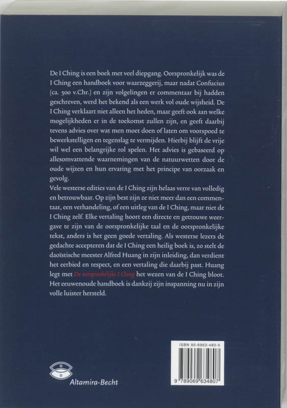 Achterkant van De oorspronkelijke I Ching