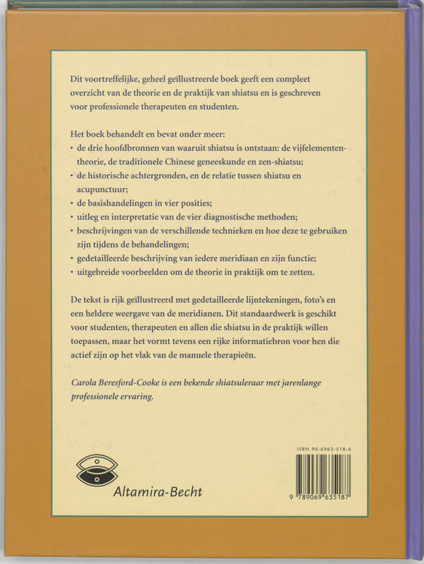 Achterkant van Shiatsu in theorie en praktijk