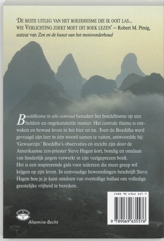 Achterkant van Boeddhisme in alle eenvoud
