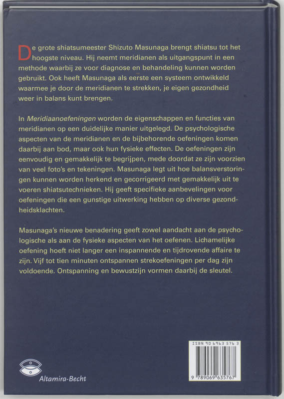 Achterkant van Meridiaanoefeningen