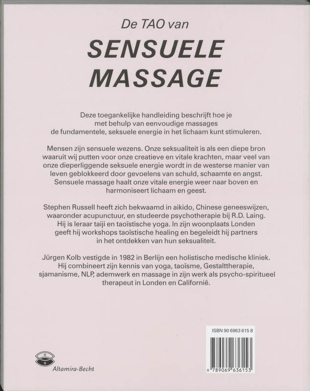 Achterkant van De Tao van sensuele massage