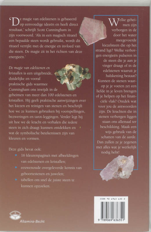 Achterkant van De magie van edelstenen en kristallen