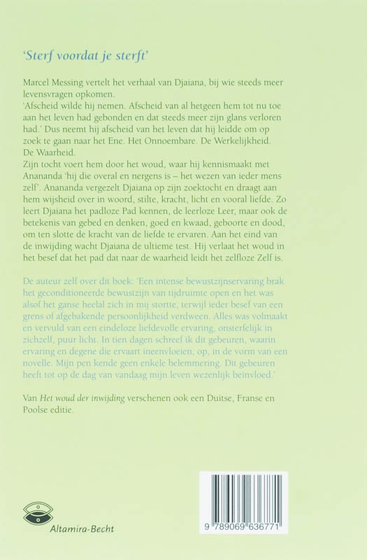 Achterkant van Het woud der inwijding