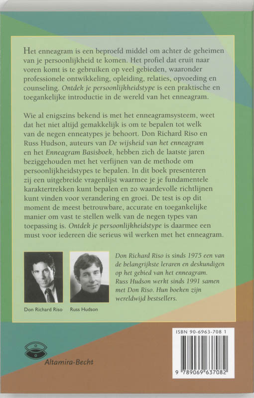 Achterkant van Ontdek je persoonlijkheidstype