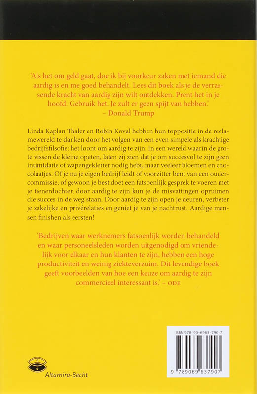 Achterkant van De kracht van aardig zijn
