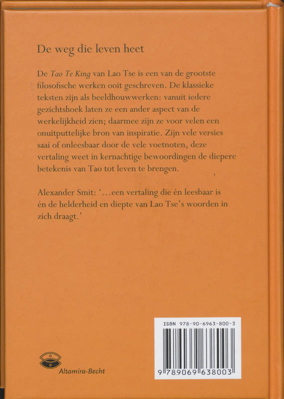 Achterkant van Tao Te King