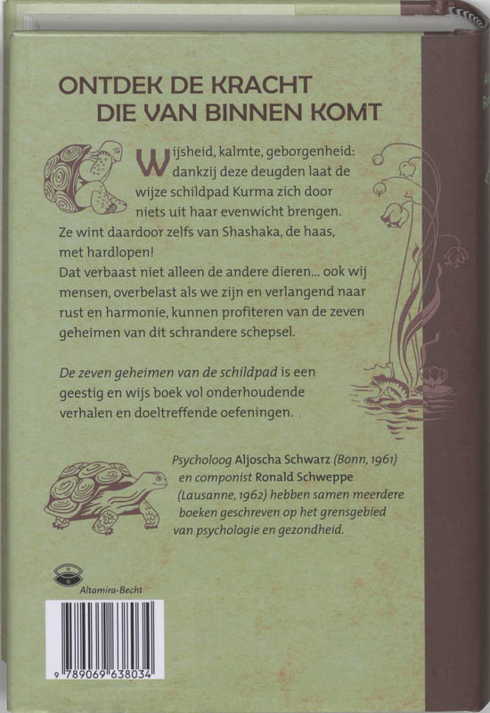 Achterkant van De 7 geheimen van de schildpad