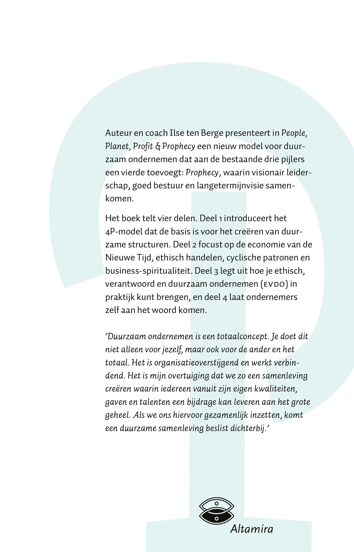 Achterkant van People, planet, profit & prophecy