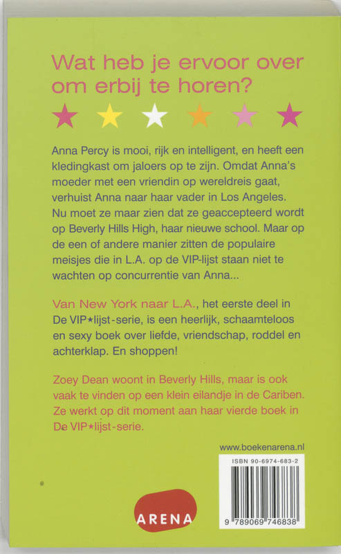 Achterkant van Van New York naar L.A.
