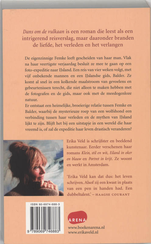 Achterkant van Dans om de vulkaan