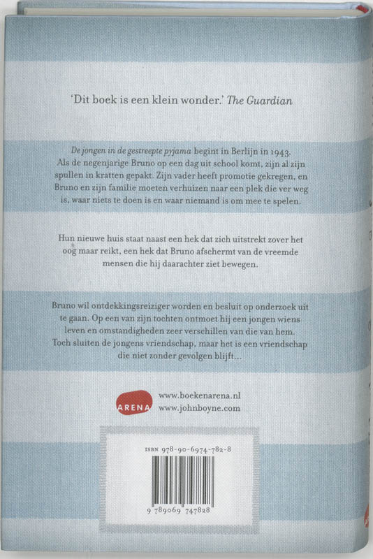 Achterkant van De jongen in de gestreepte pyjama