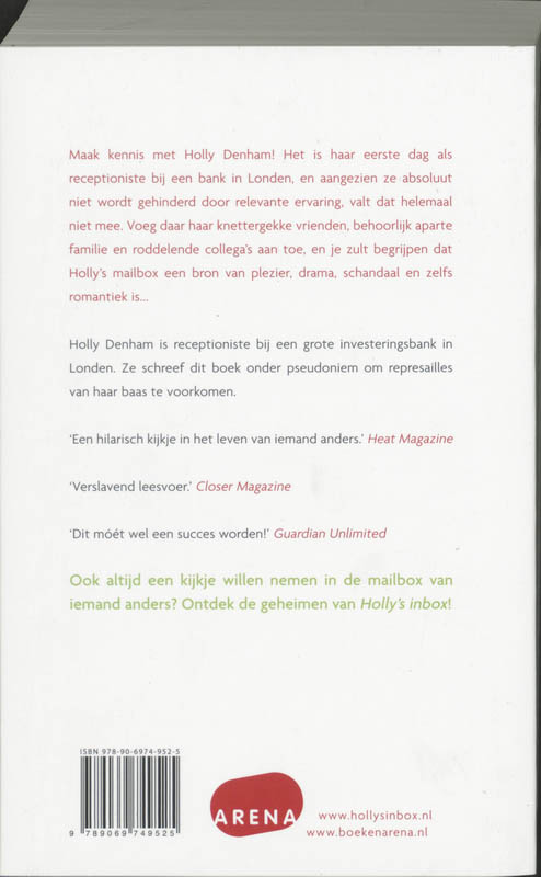 Achterkant van Holly's inbox