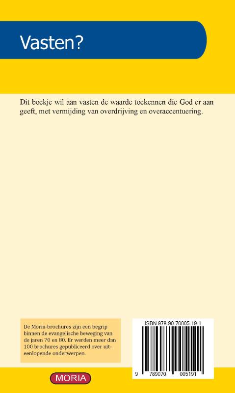 Achterkant van Vasten