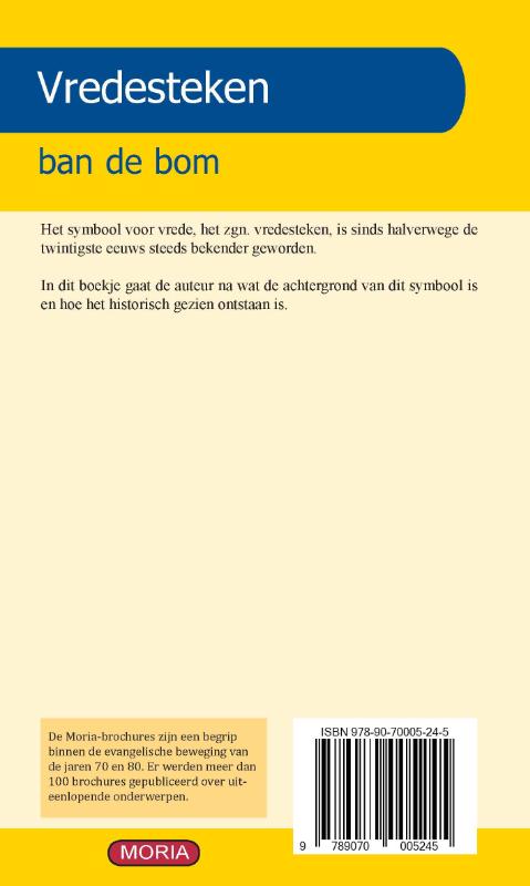 Achterkant van Vredesteken ban de bom