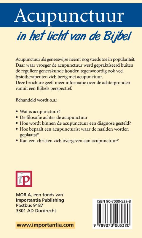 Achterkant van Acupunctuur