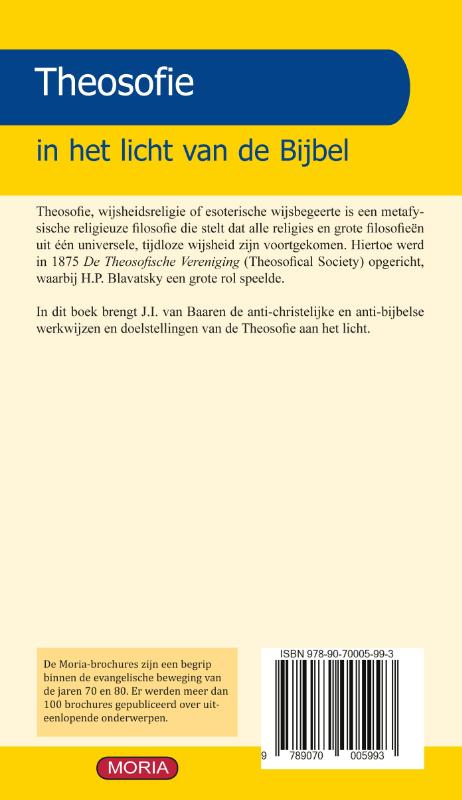 Achterkant van Theosofie de geheime leer