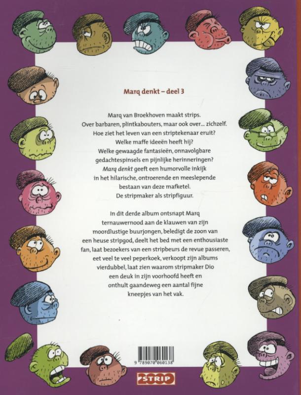 Achterkant van Marq denkt