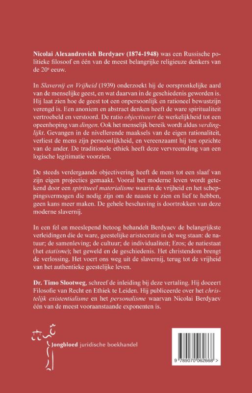 Achterkant van Slavernij en vrijheid
