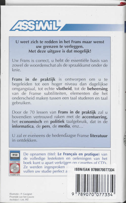 Achterkant van Frans in de praktijk (Le francais en pratique)