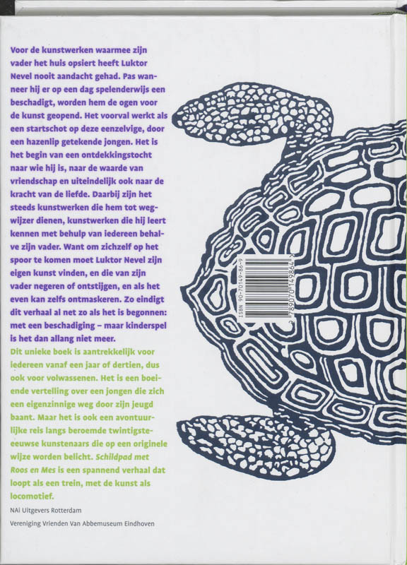 Achterkant van Schildpad met Roos en Mes