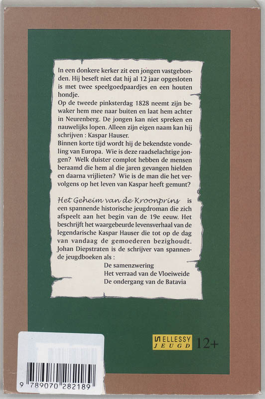 Achterkant van Het geheim van de kroonprins