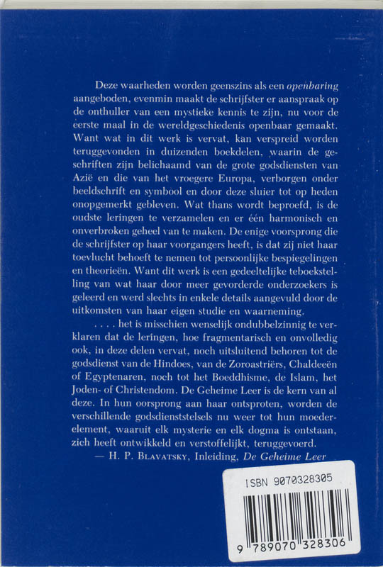 Achterkant van Wat is theosofie?