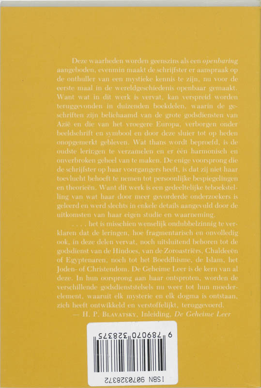 Achterkant van Theosofie en christendom