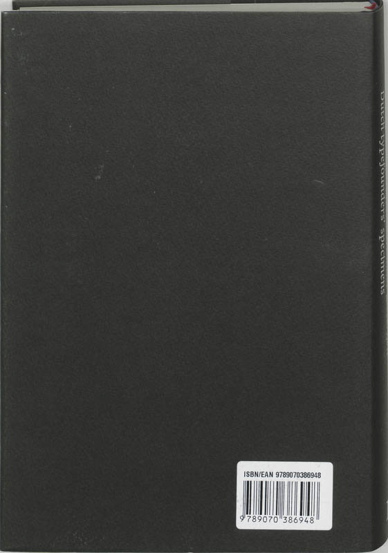 Achterkant van Letterproeven van Nederlandse gieterijen = Dutch typefounder's specimens