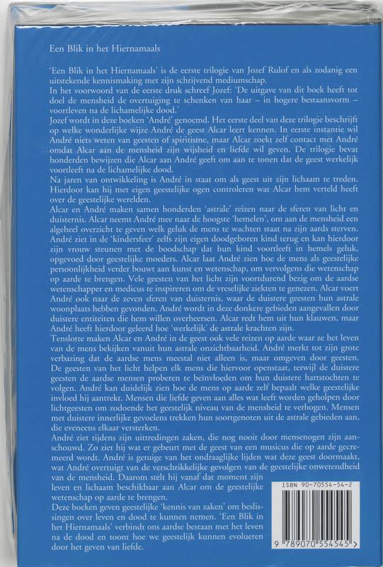 Achterkant van Een blik in het hiernamaals